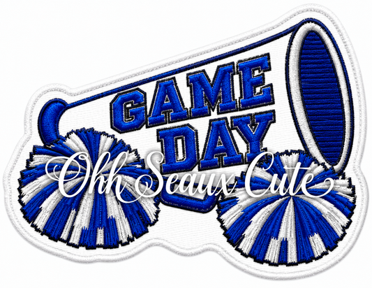 2.5” Game Day Megaphone/PomPom-Blue