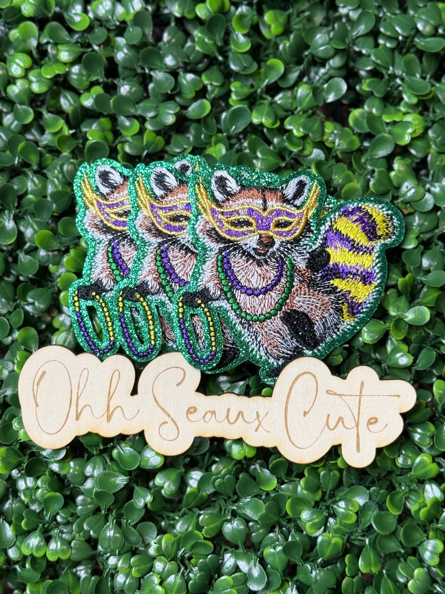 3” Mardi Gras Feral Racoon