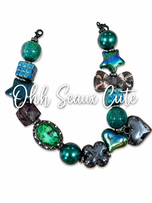 9” Dark Green 1 Hat Chain