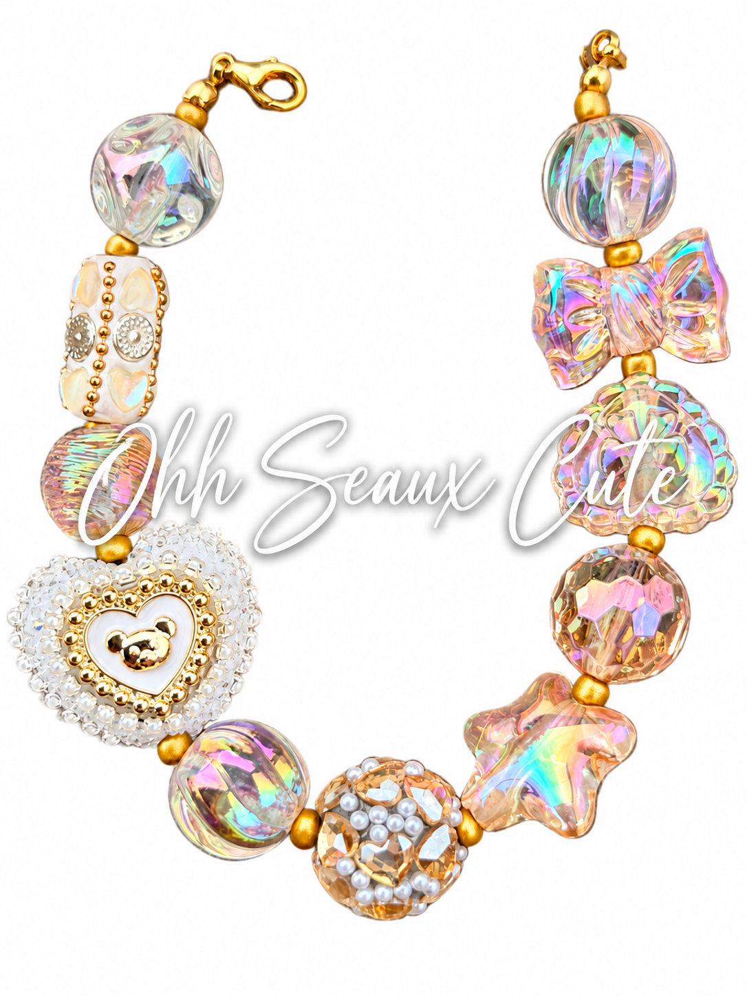 9” Champagne 3 Hat Chain