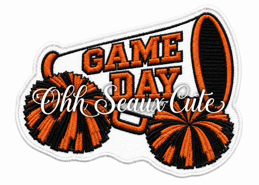 2.5” Game Day Megaphone/PomPom-Burnt Orange