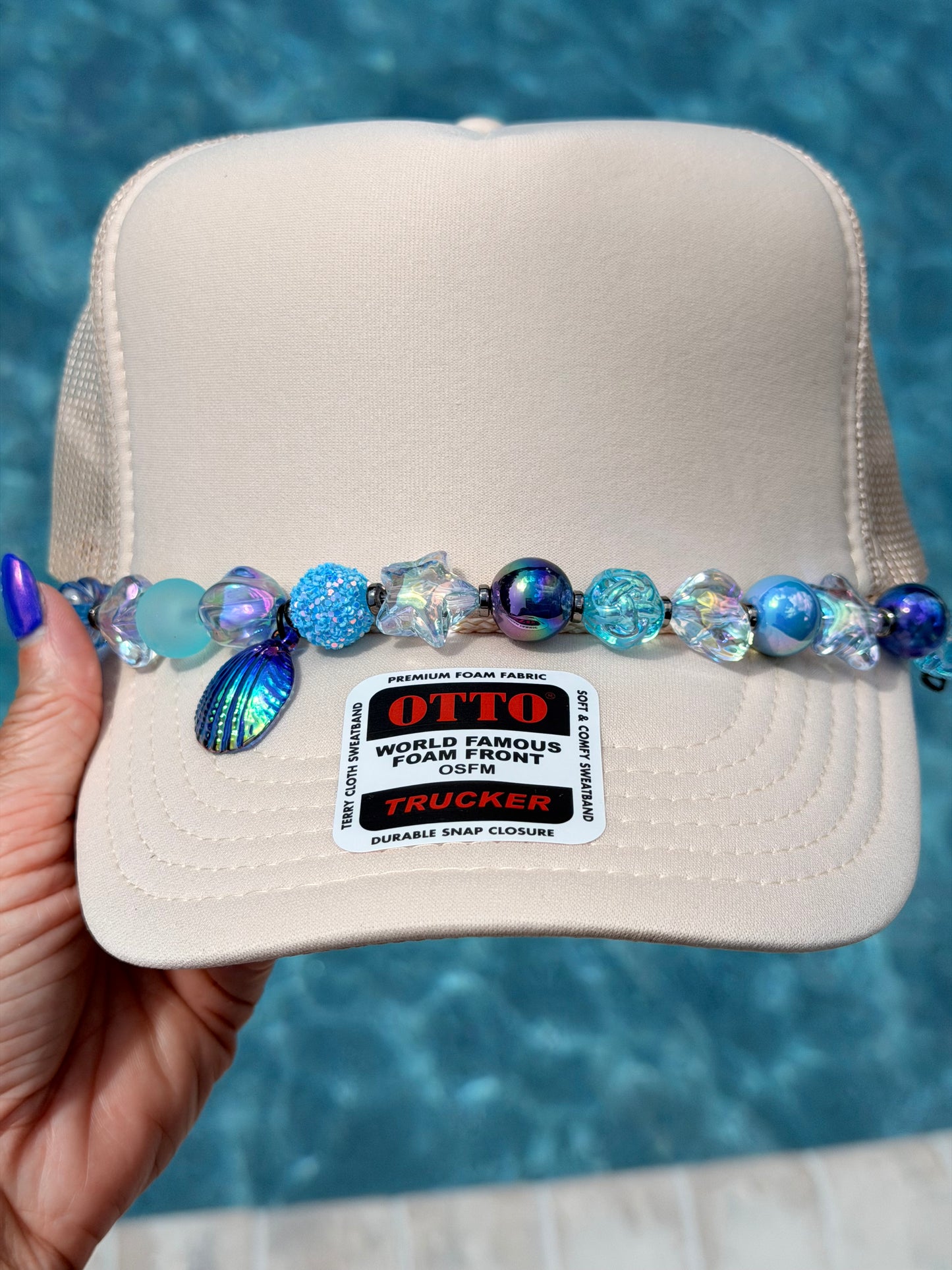 9” Ocean Shell Hat Chain