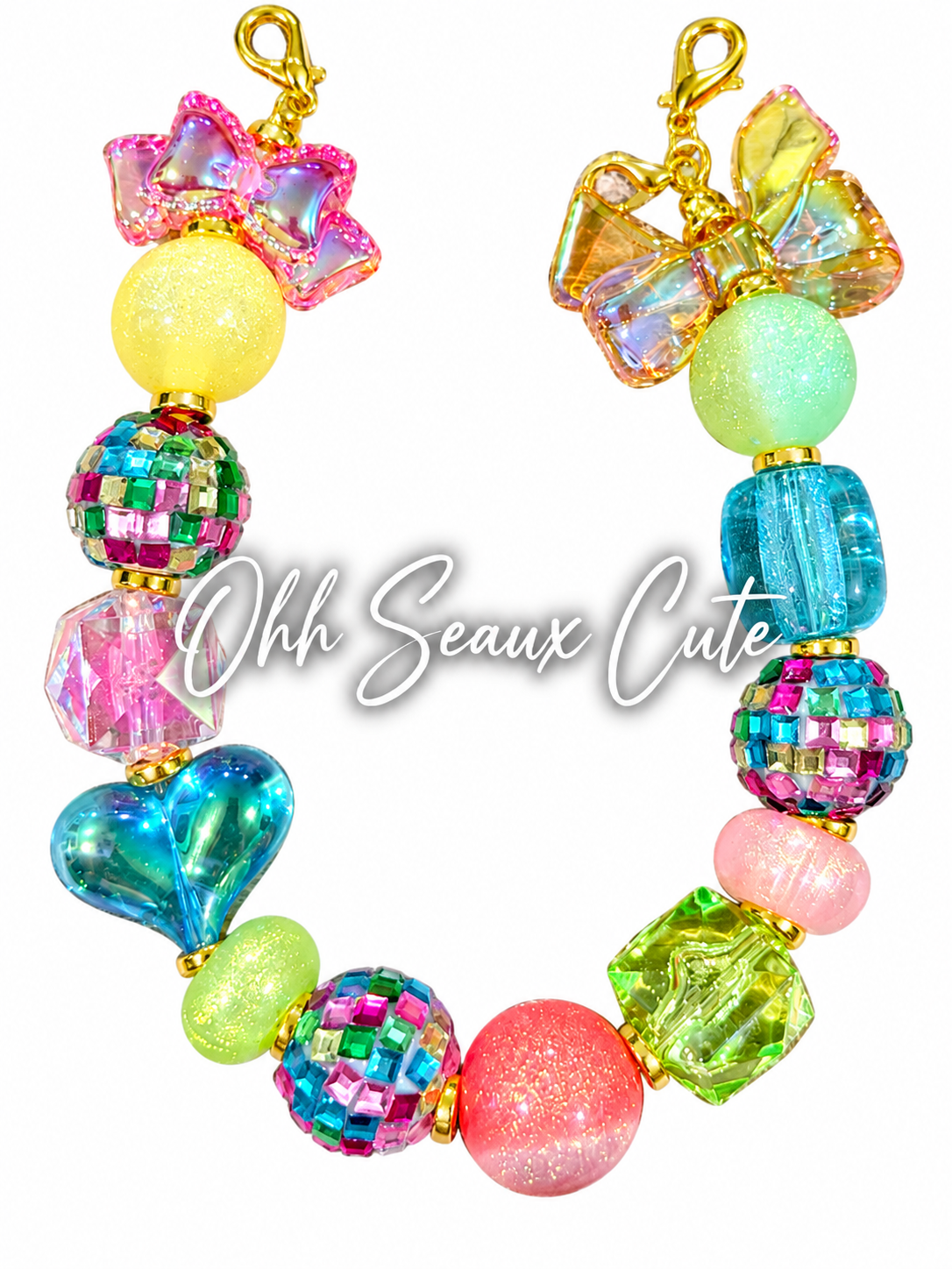 9” Rainbow 10 Hat Chain