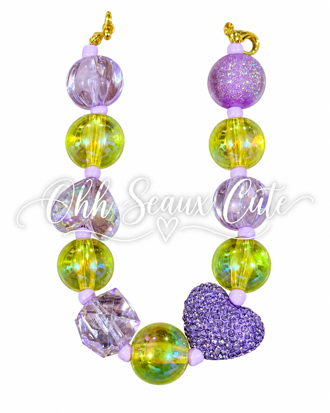 9” Purple/Yellow 2 Hat Chain