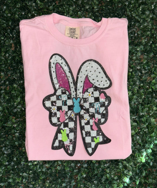 11” Sequin Checkered Bunny