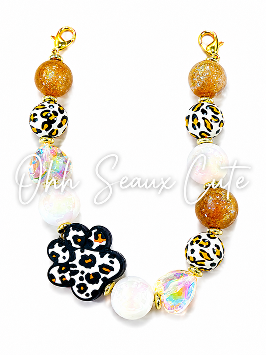 9” Leopard Paw Hat Chain