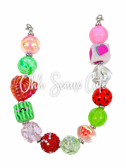 9” Watermelon 2 Bling Hat Chain