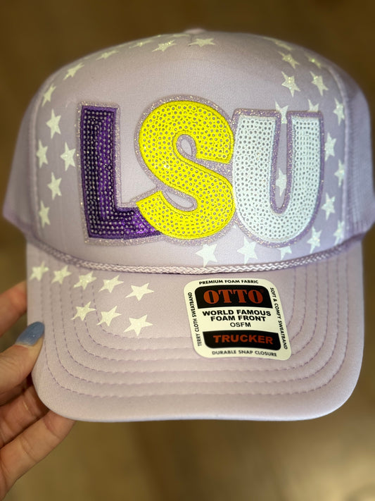 Lavender LSU Sequin Hat