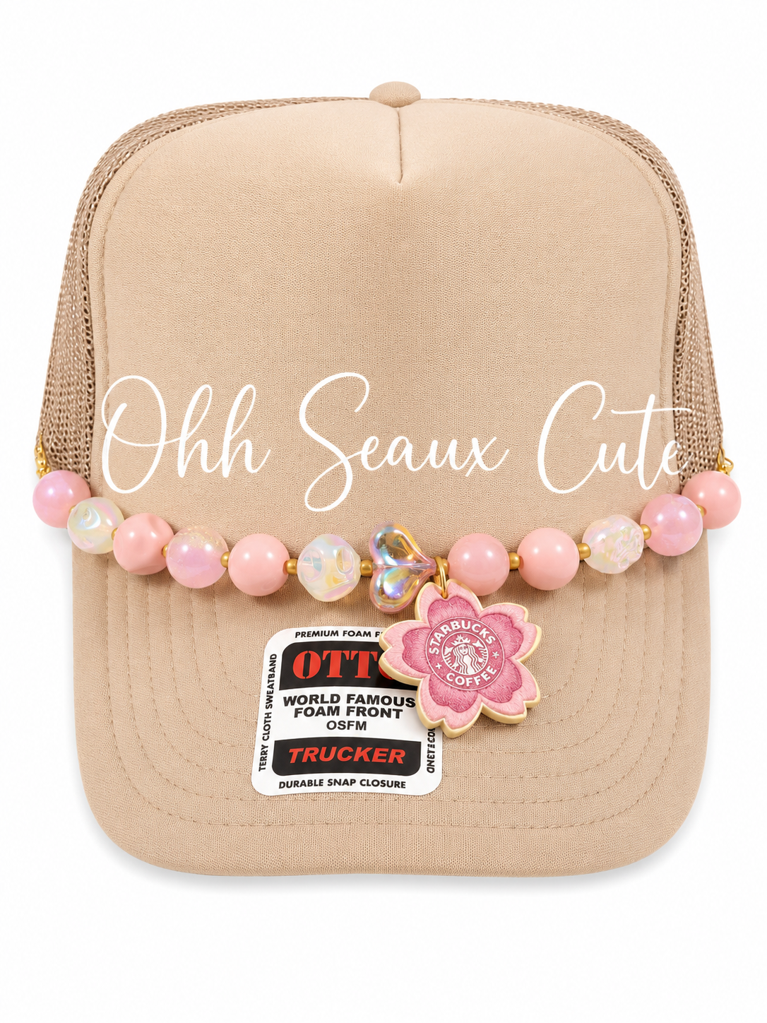 9” Pink Starbucks 5 Hat Chain