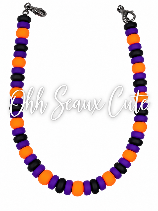 9”  6mm Clay Bead Halloween Hat Chain