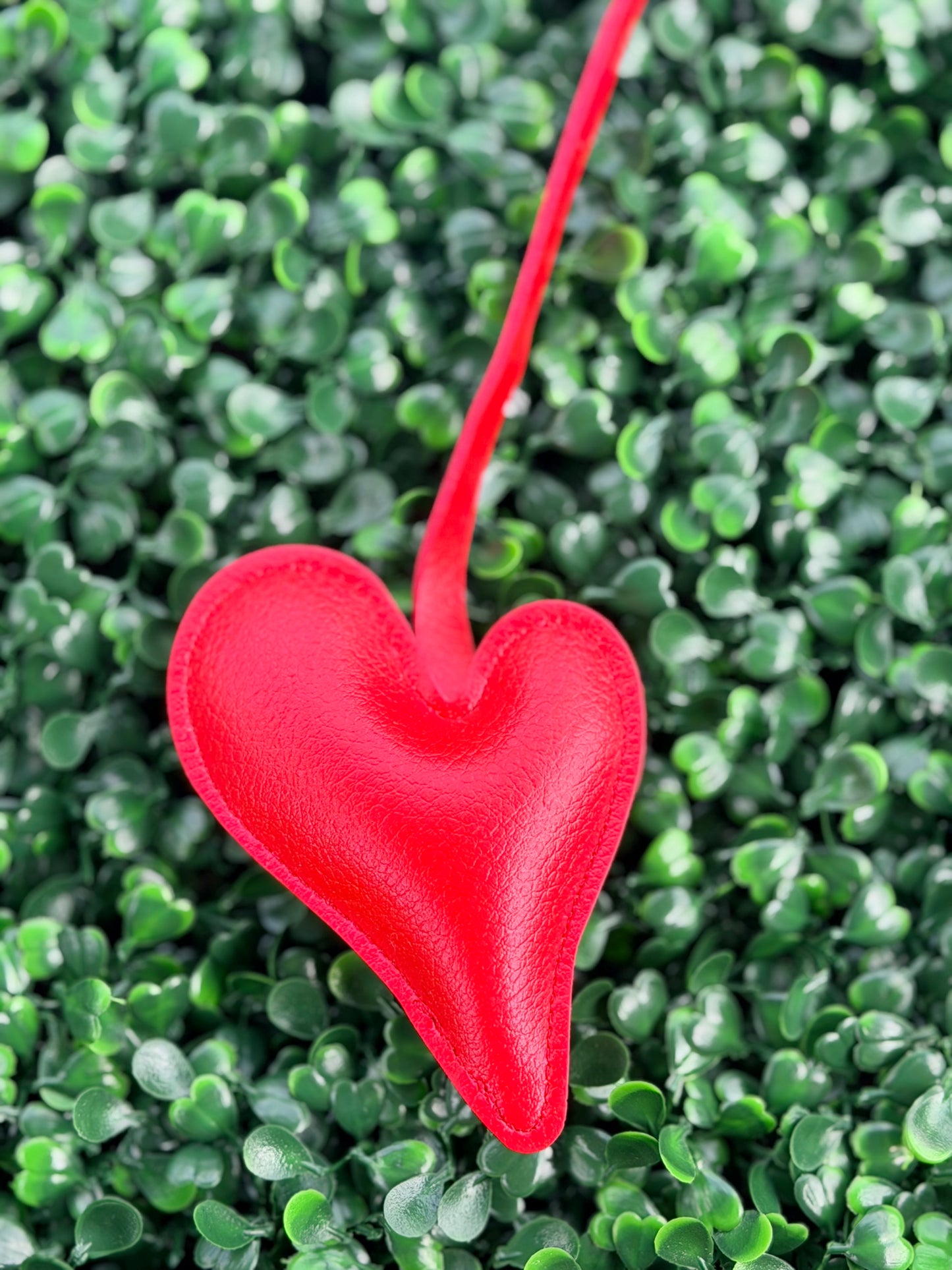 PU Leather Heart Bag Charm