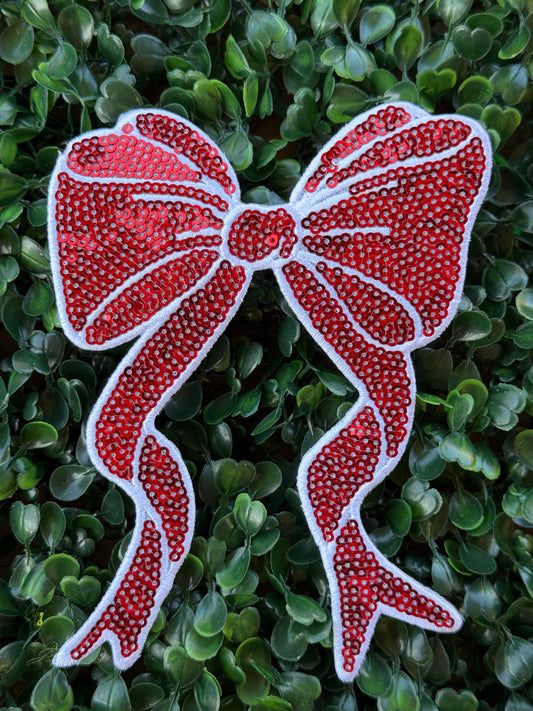 5.5” Red Sequin Bow