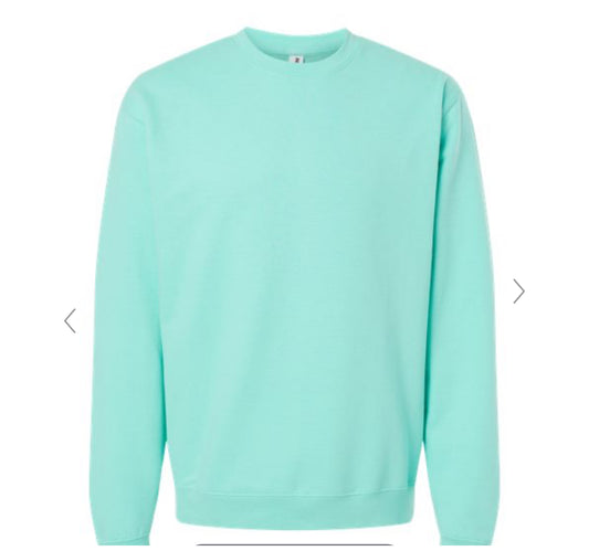 Independent Trading Co Midweight Crewneck Sweatshirt-Teal