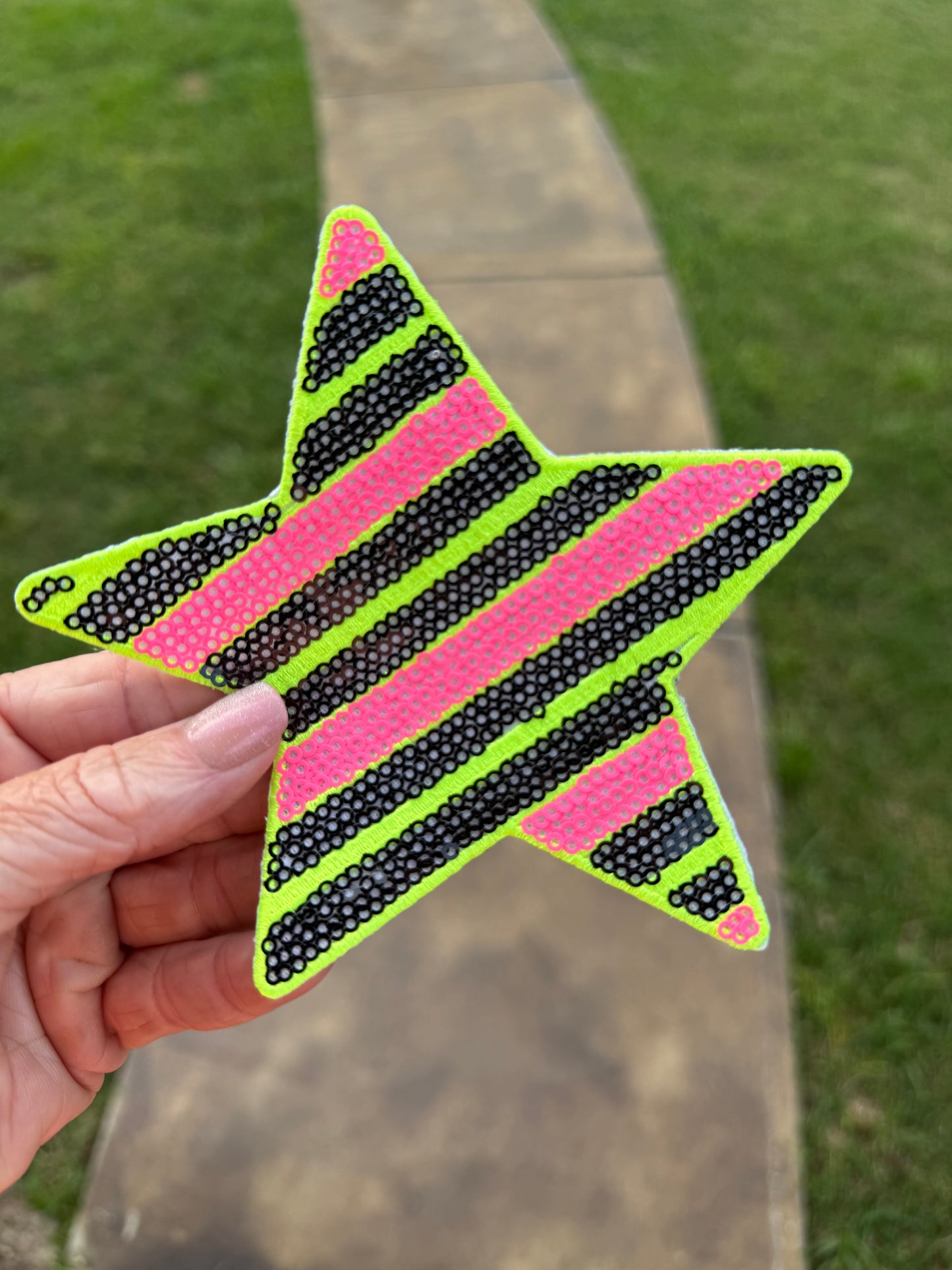 5” Neon Pink/Black Stripe Star (OSC Original)