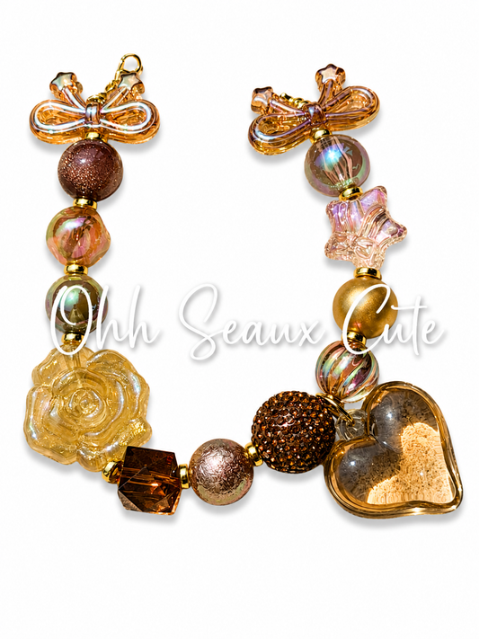 9” Crystal Chocolate 2 Hat Chain