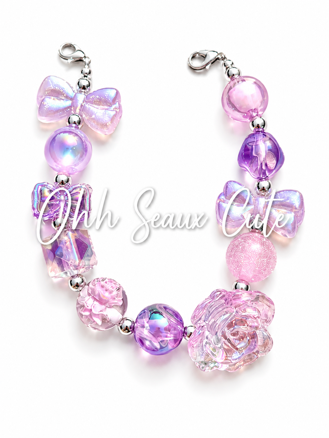 9” Purple/Pink 1 Hat Chain