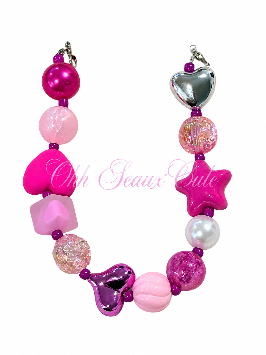 9” October Pink 2 Hat Chain