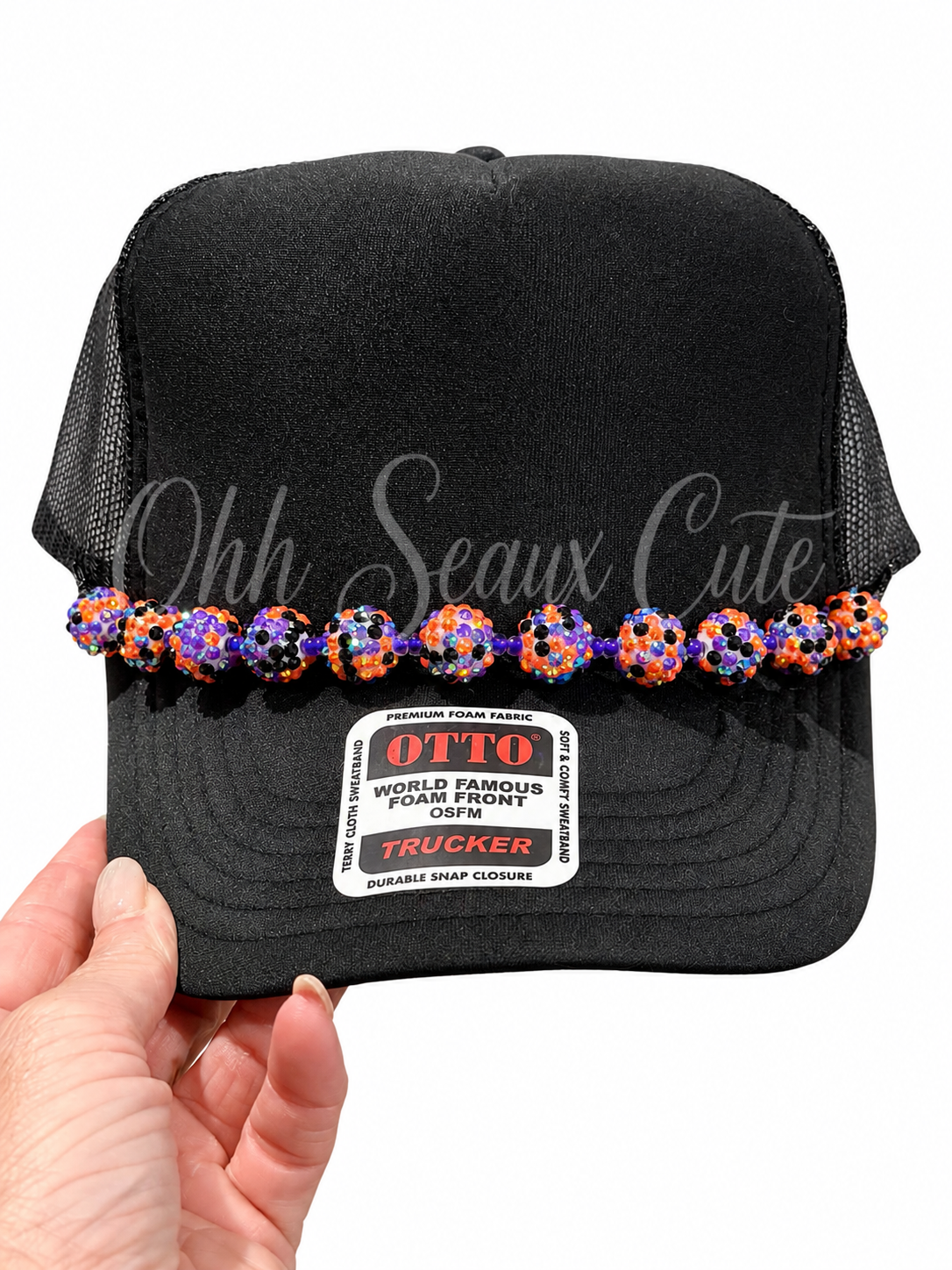 9” Halloween Rhinestone Hat Chain