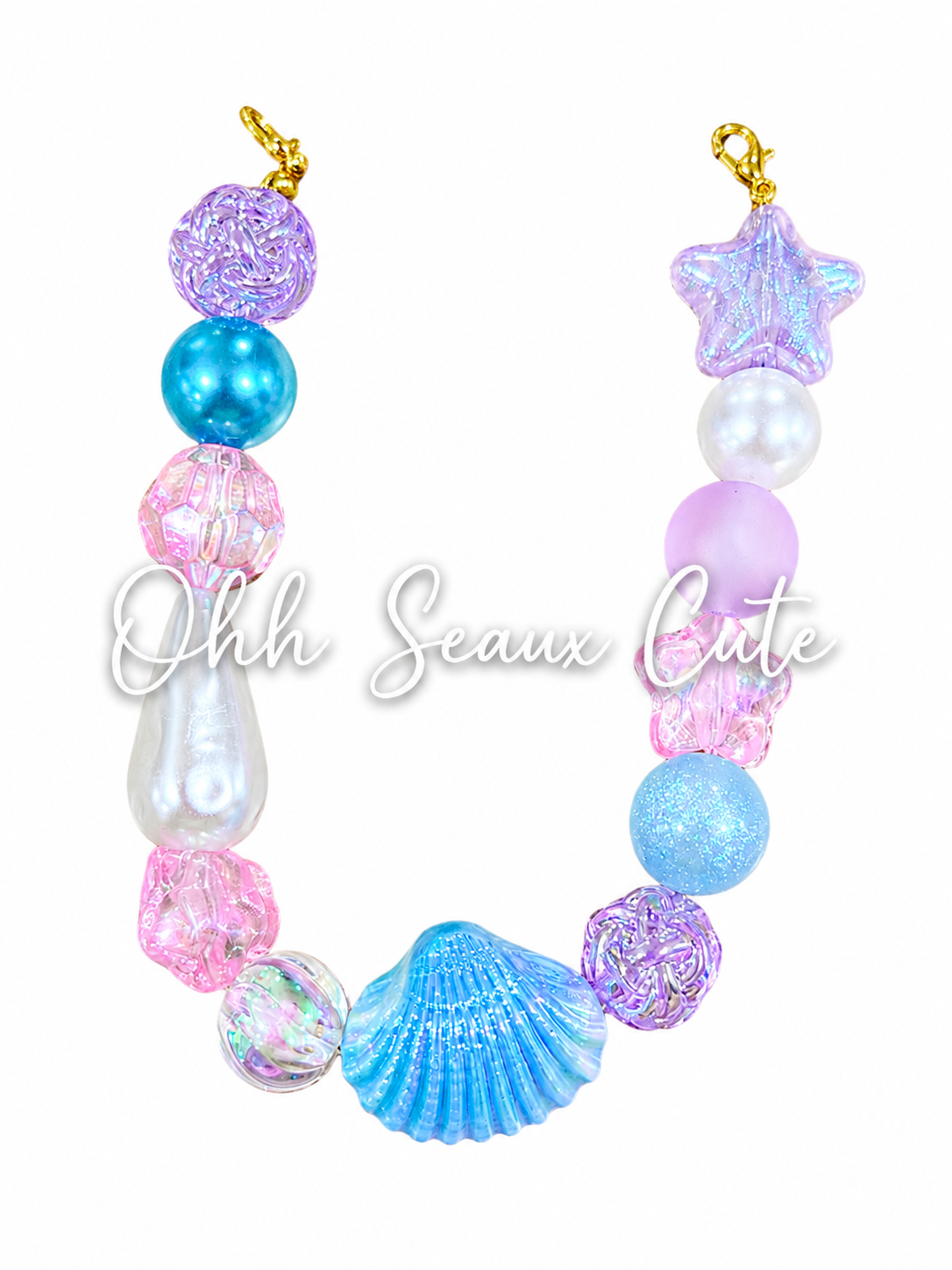 9” Seashell 2 Hat Chain