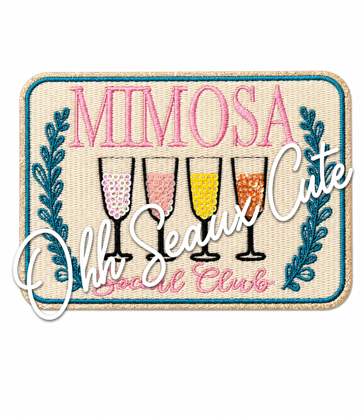 5” Glitter Mimosa Club