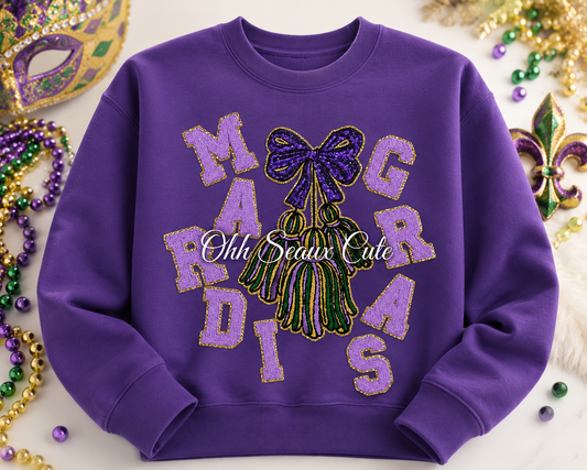 12” Chenille Mardi Gras Tassel