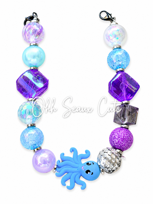 9” Blue Octopus Hat Chain