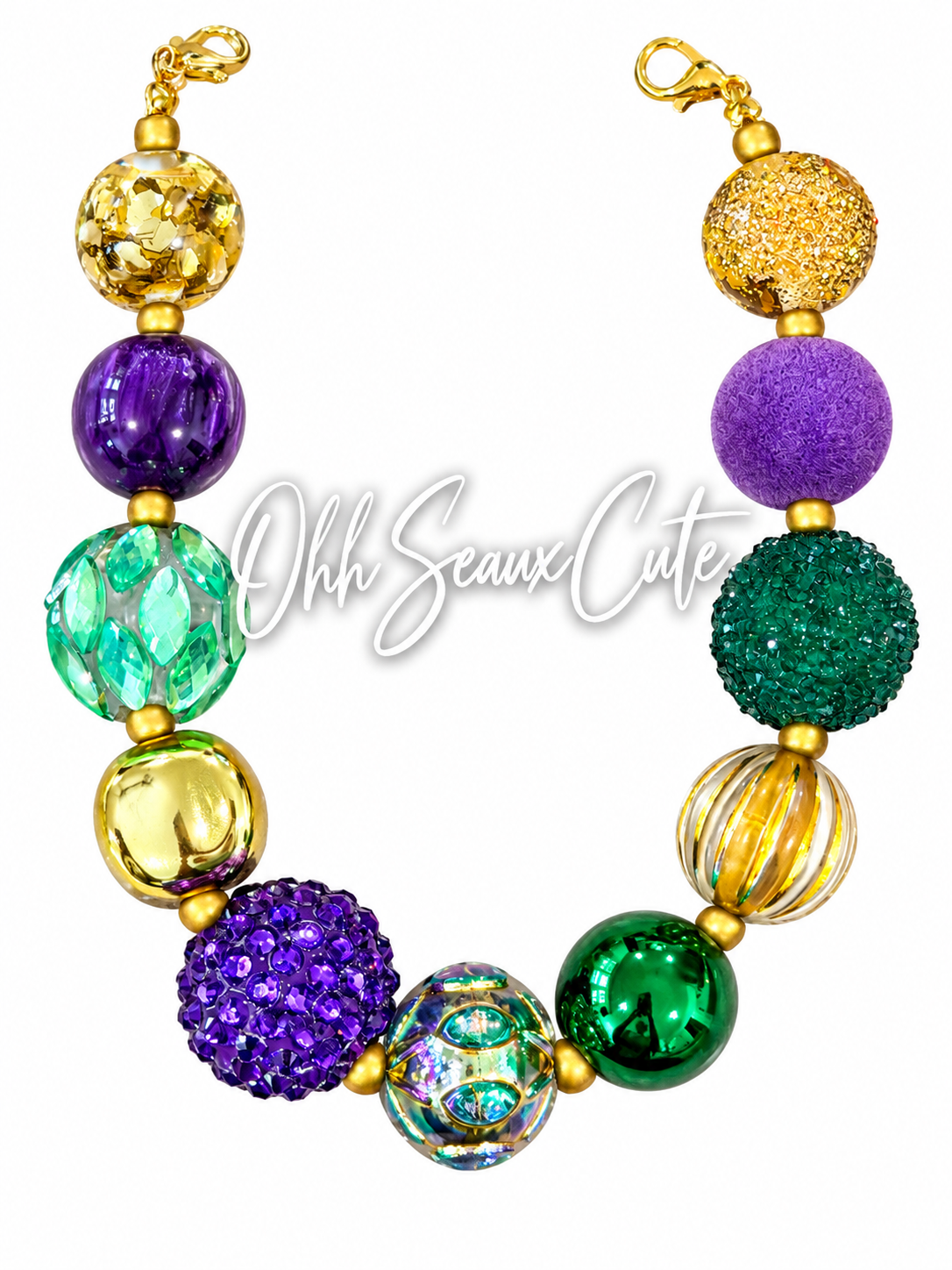 9” Mardi Gras 12 Hat Chain