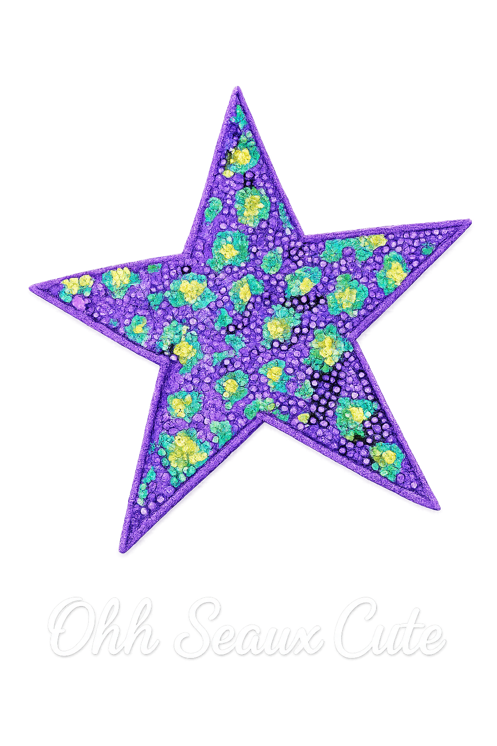 5” Mardi Gras Leopard Star