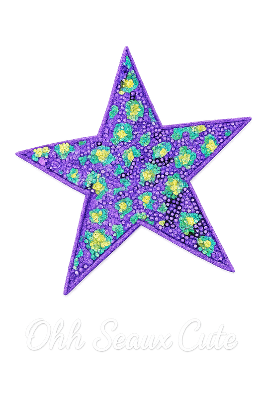 5” Mardi Gras Leopard Star