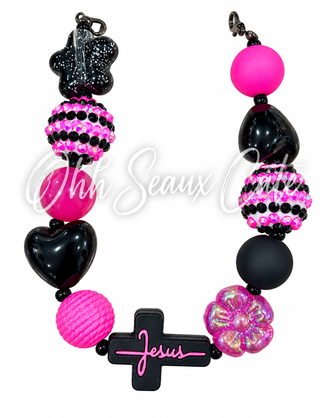 9” October Pink 12 Hat Chain