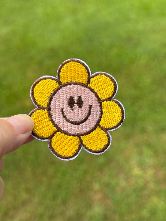 2” Yellow Smiley Flower
