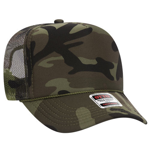 Otto High Crown Foam Trucker -Camo