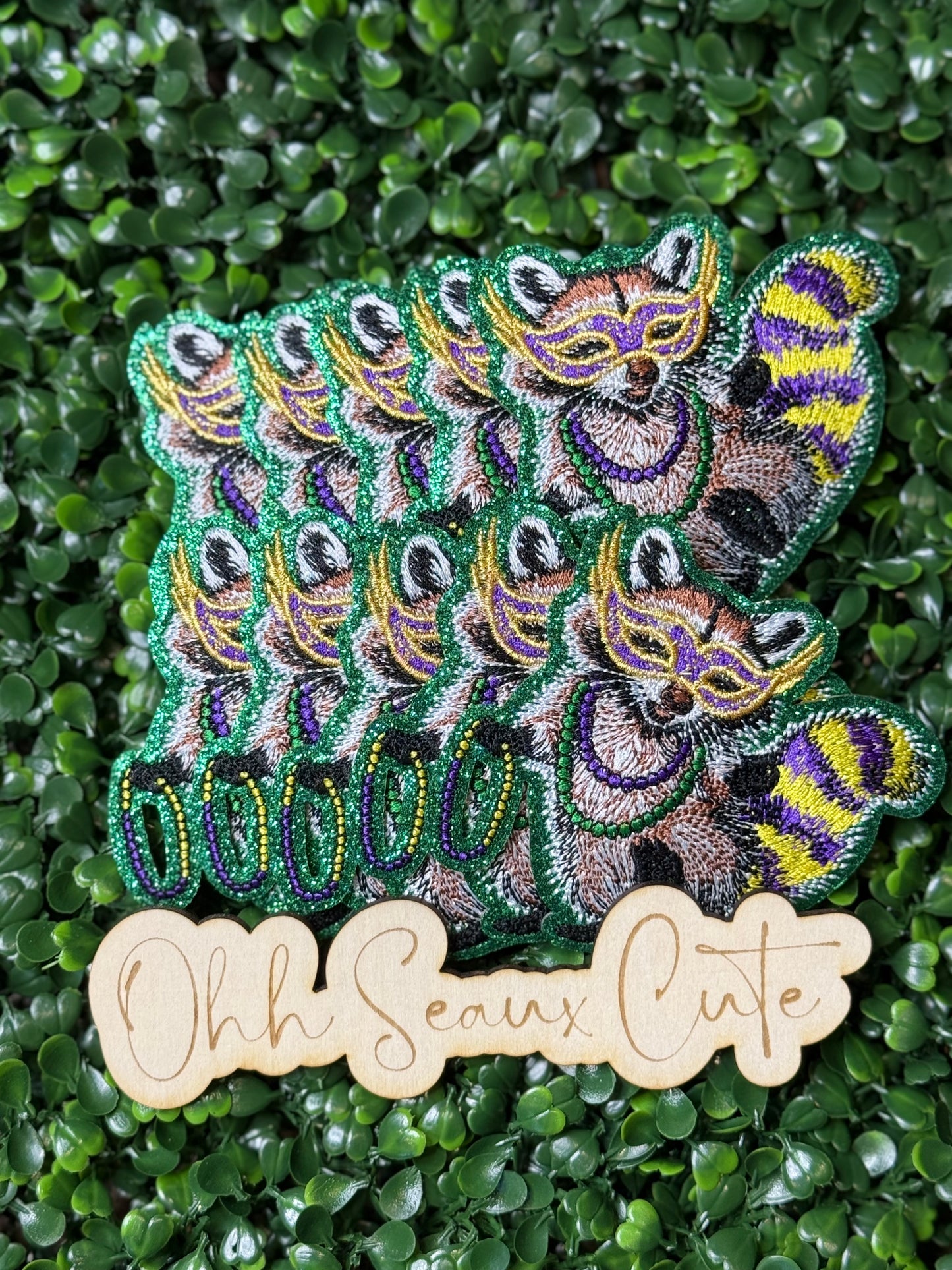 3” Mardi Gras Feral Racoon