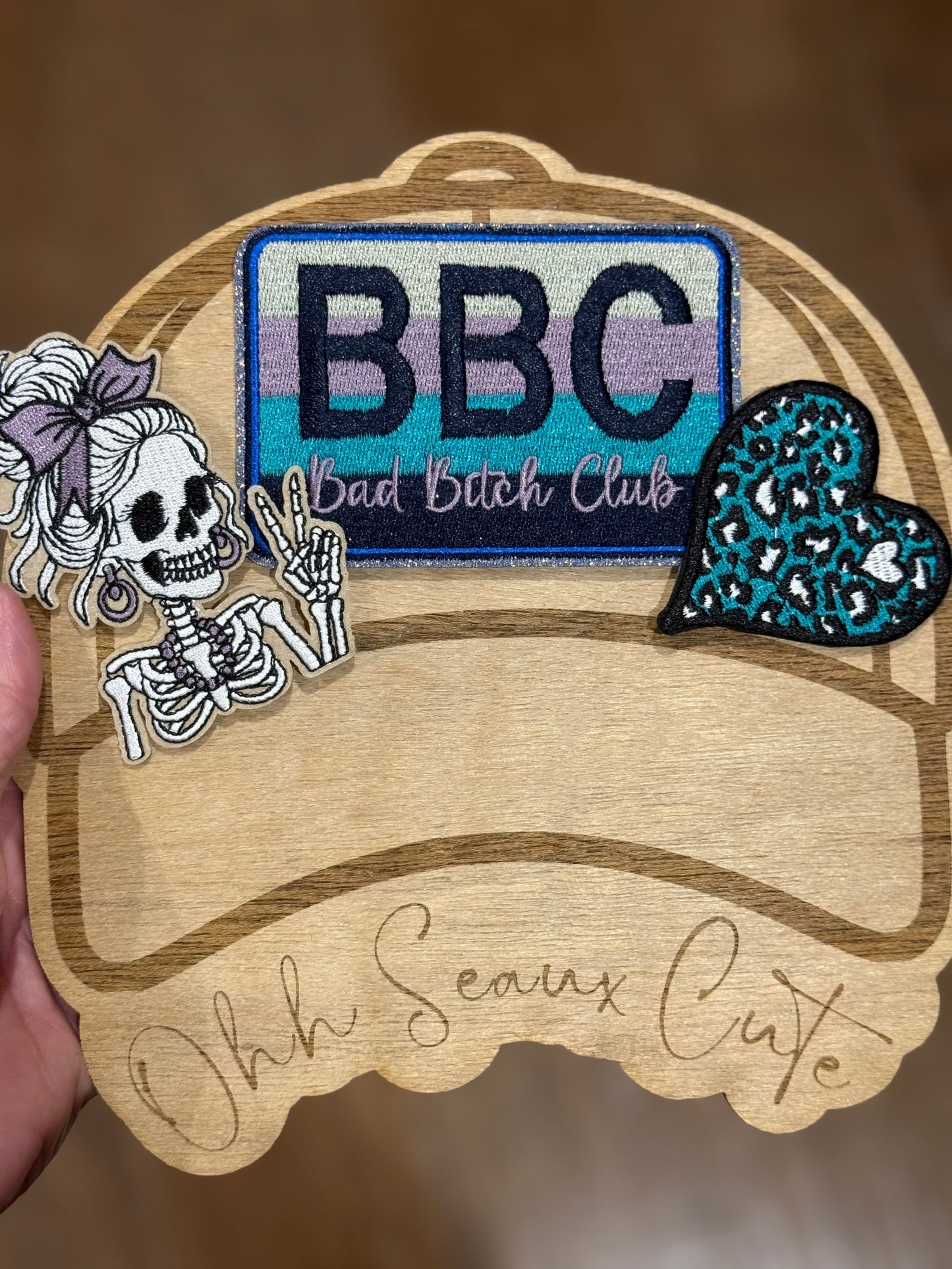 2.5” Teal Leopard Heart