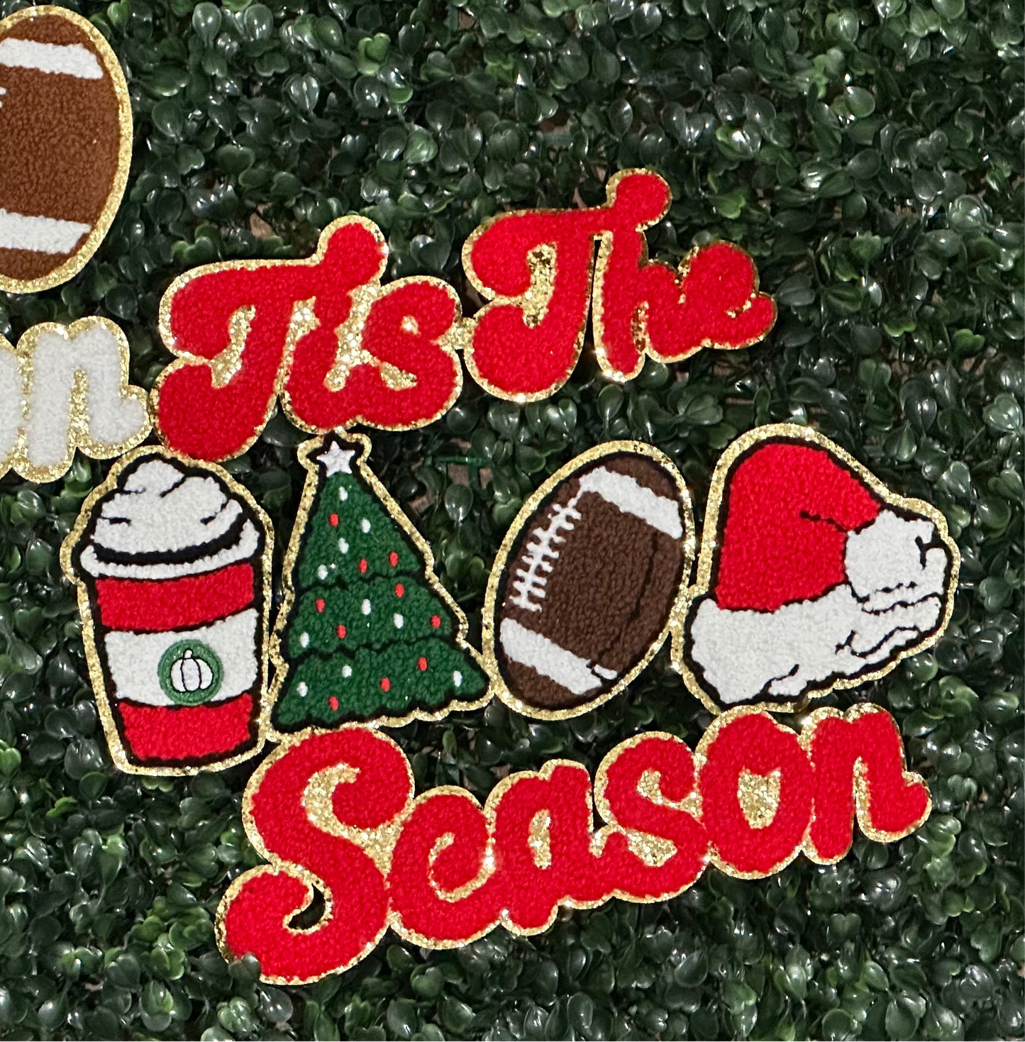 10” Chenille Tis The Season Patch