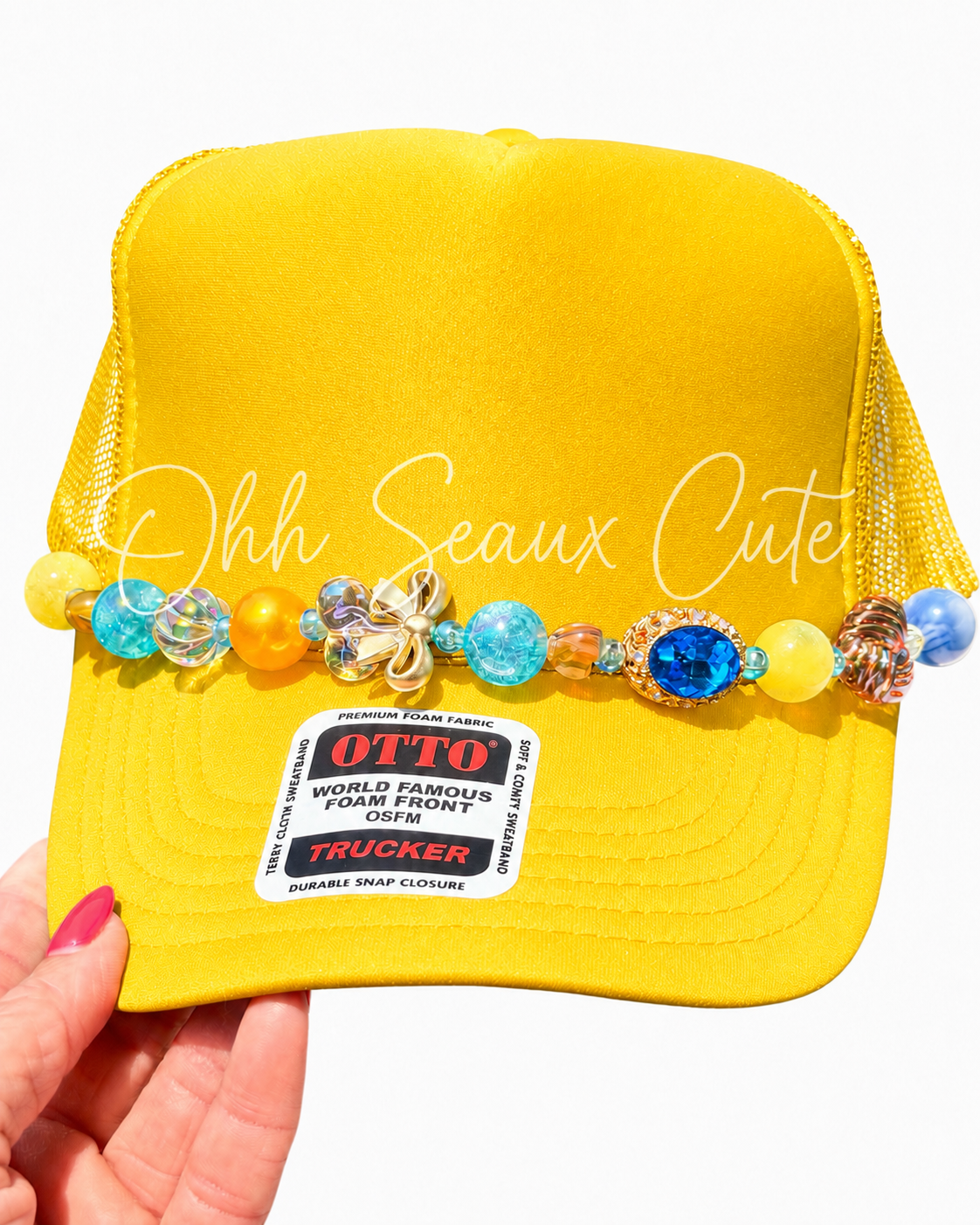 9” Yellow Blue 1 Hat Chain
