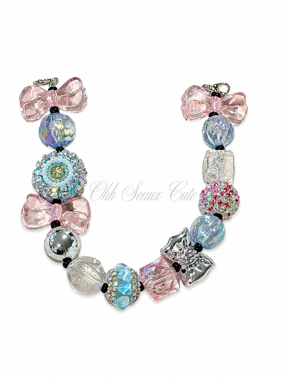 9” Pink/Blue 3 Hat Chain