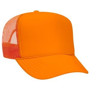 Otto High Crown Foam Trucker -Neon Orange