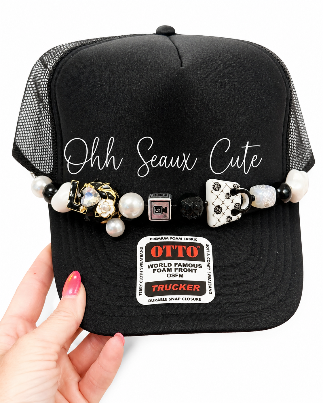 9” Black #5 Hat Chain