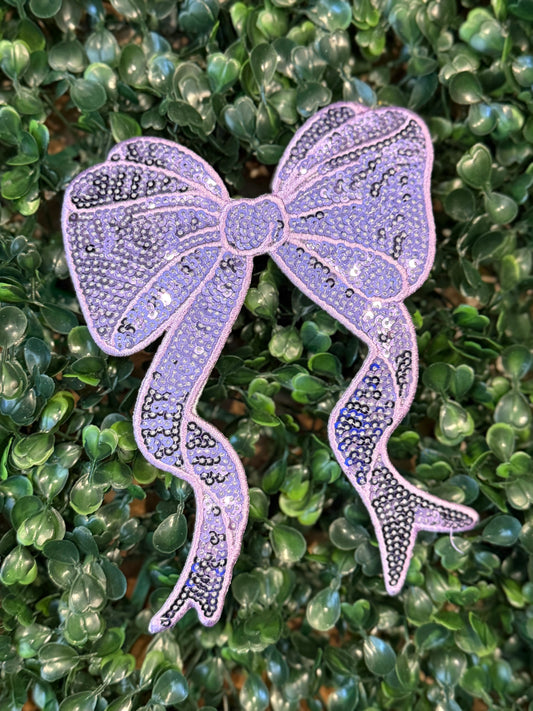 5.5” Lavender Sequin Bow