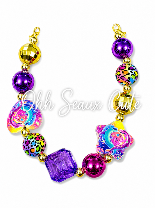 9” Lisa Frank Dolphin Hat Chain