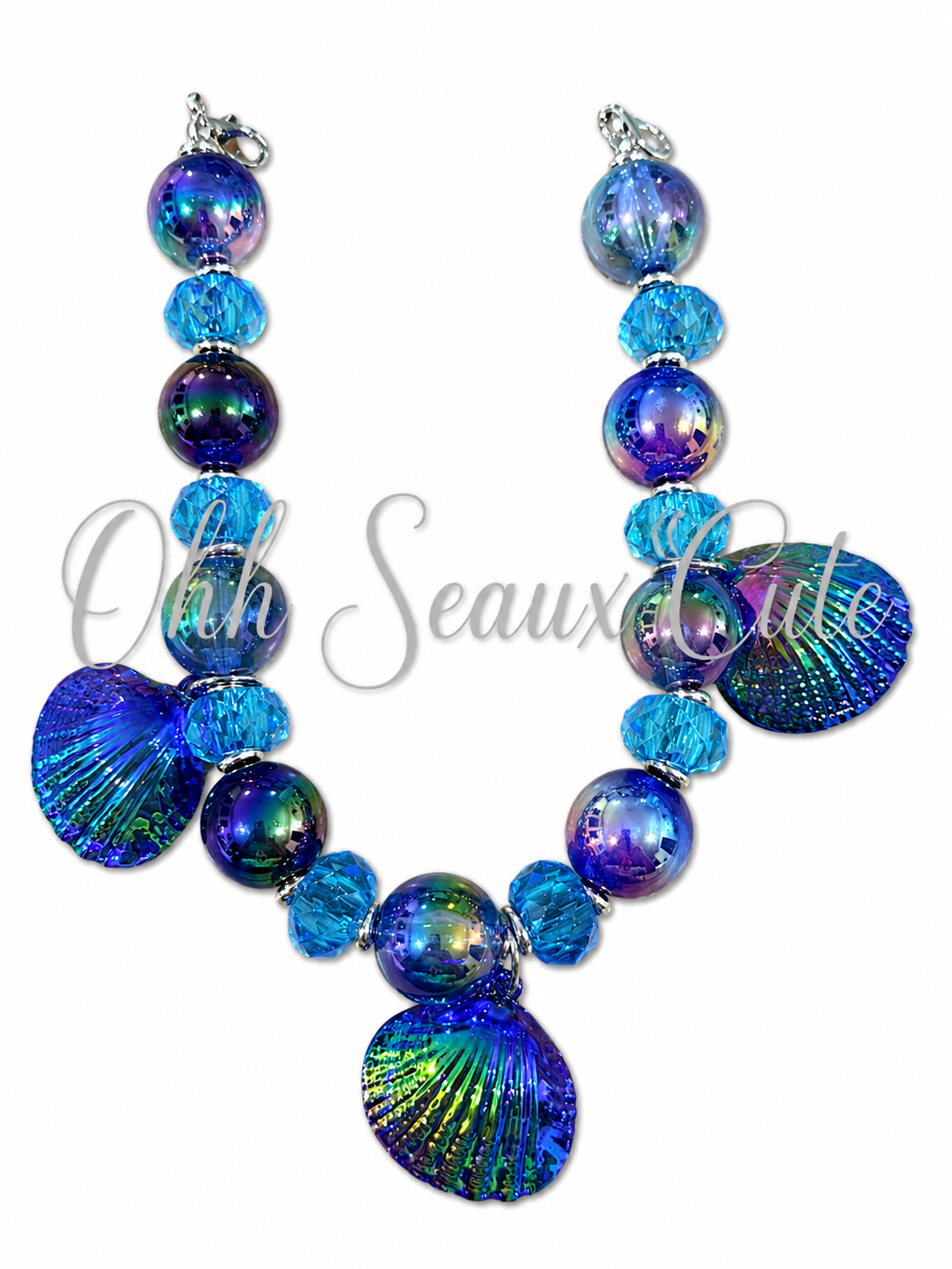 9” Ocean Blue 4 Hat Chain