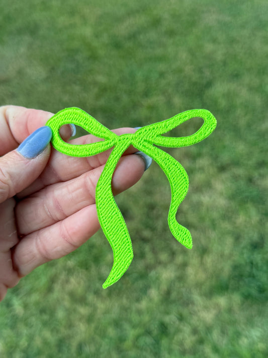 2.5” Lime Green Halloween Bow
