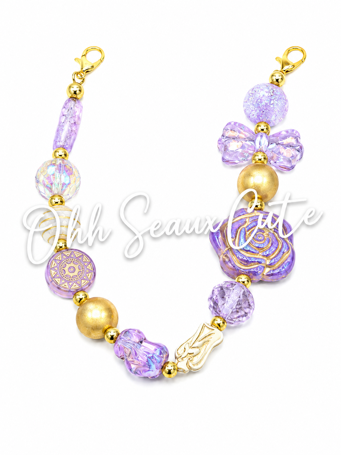 9” Lavender Rose Hat Chain