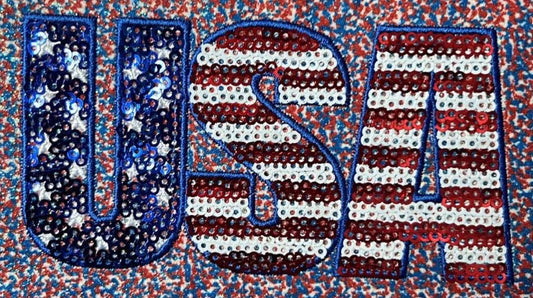 6” Sequin Flag USA