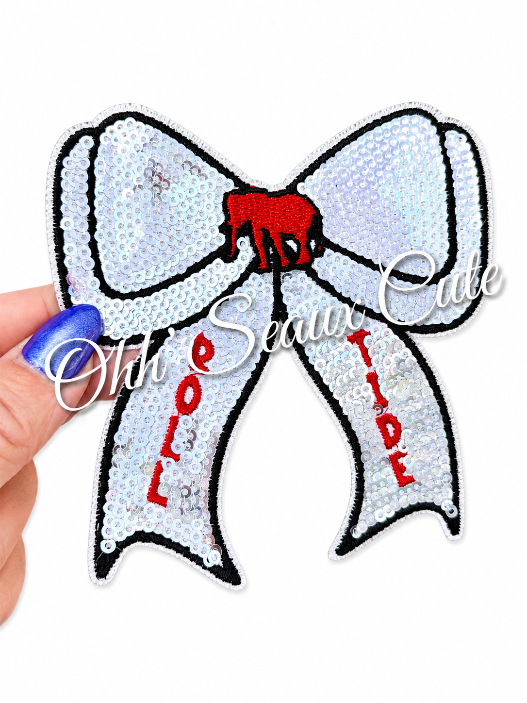 3.5” Sequin Alabama Bow