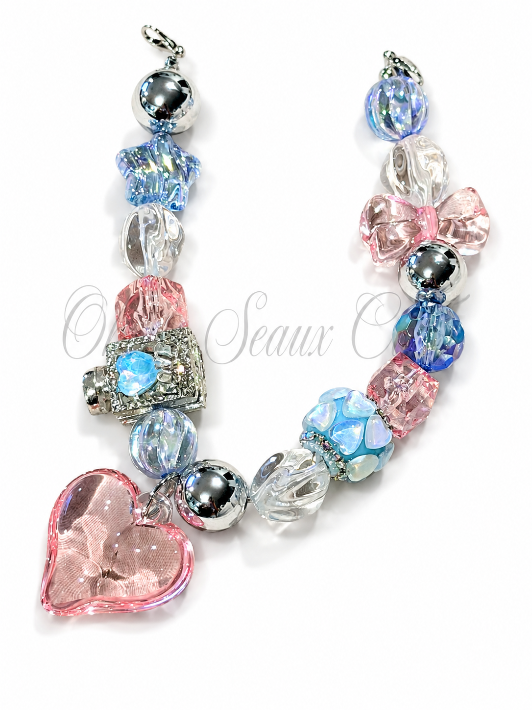 9” Pink/Blue 4 Hat Chain