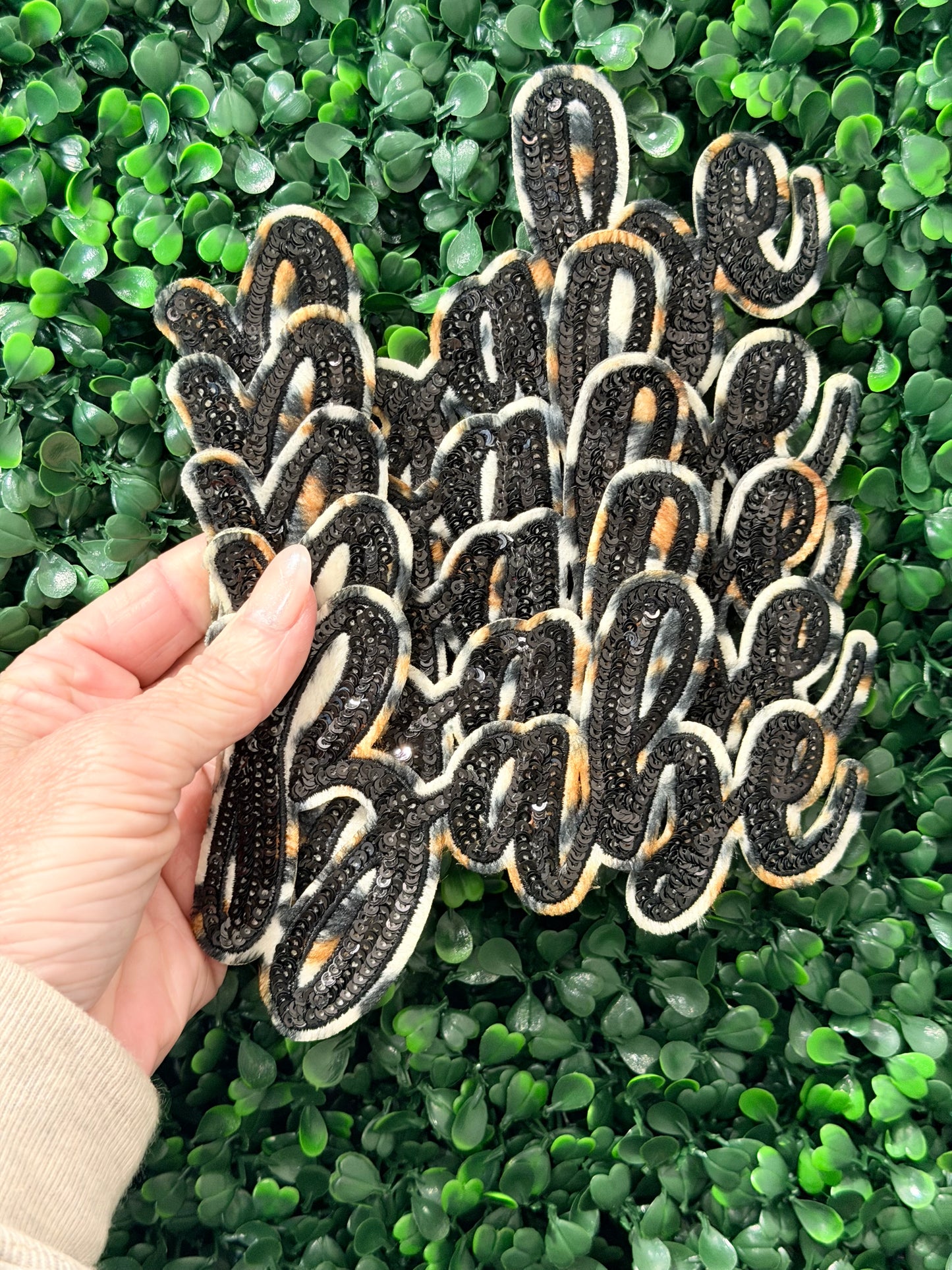 5.5” Sequin BABE Faux Fur