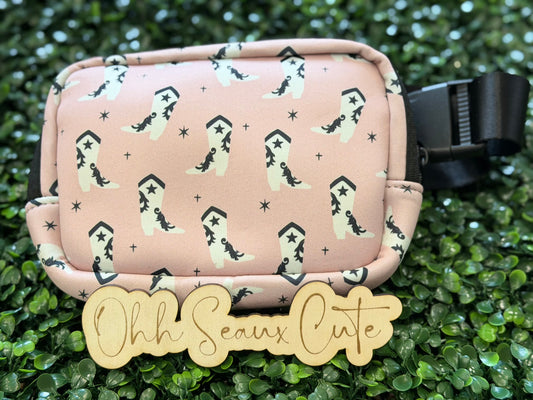 Cowgirl Boots Neoprene Belt Bag