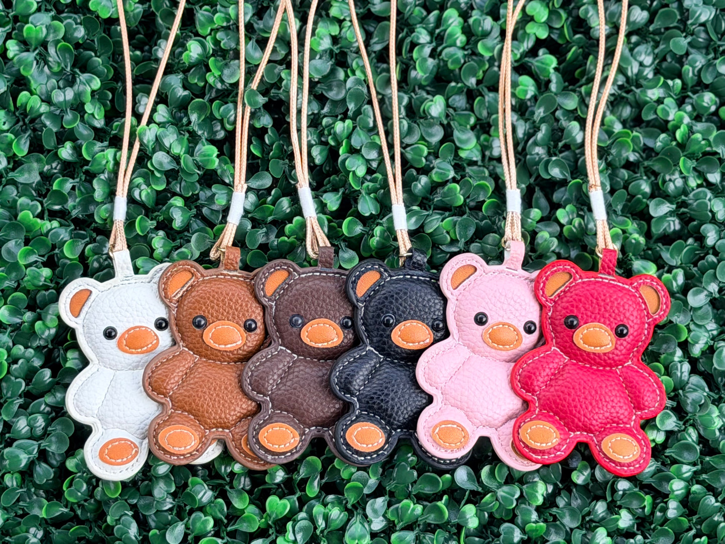 PU Leather Bear Bag Charm